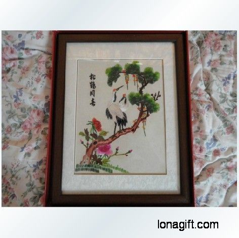 丝绒广绣挂画工艺纪念品