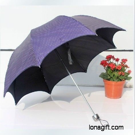 黑胶折叠 防紫外线晴雨伞